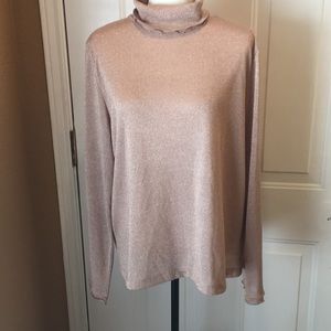 NWT J. Crew long sleeve rose gold blouse size XXL